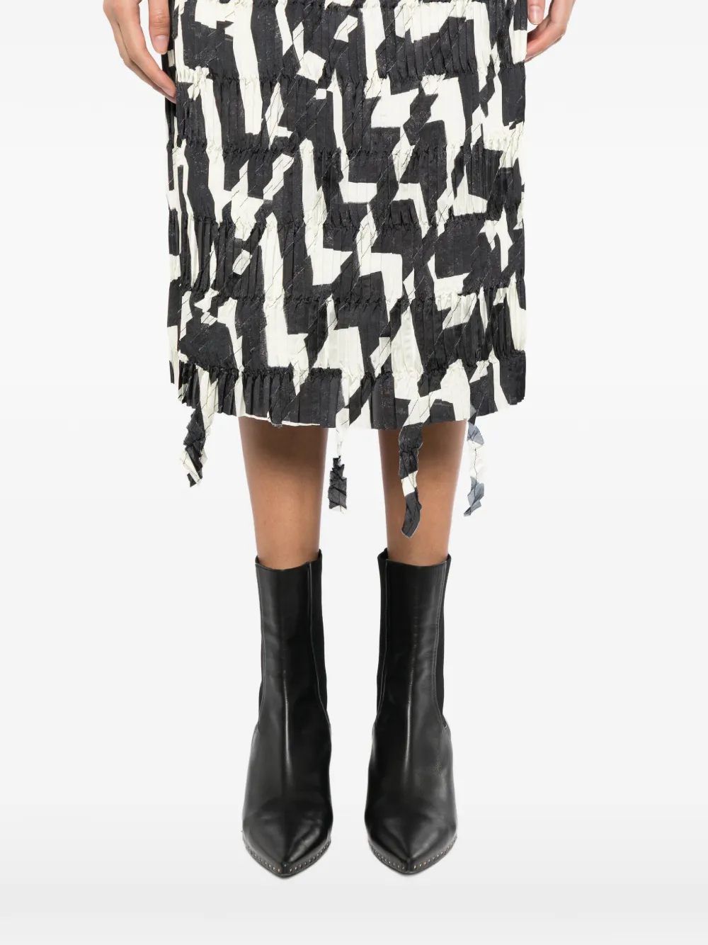 JNBY Midi-rok met geometrische print Zwart