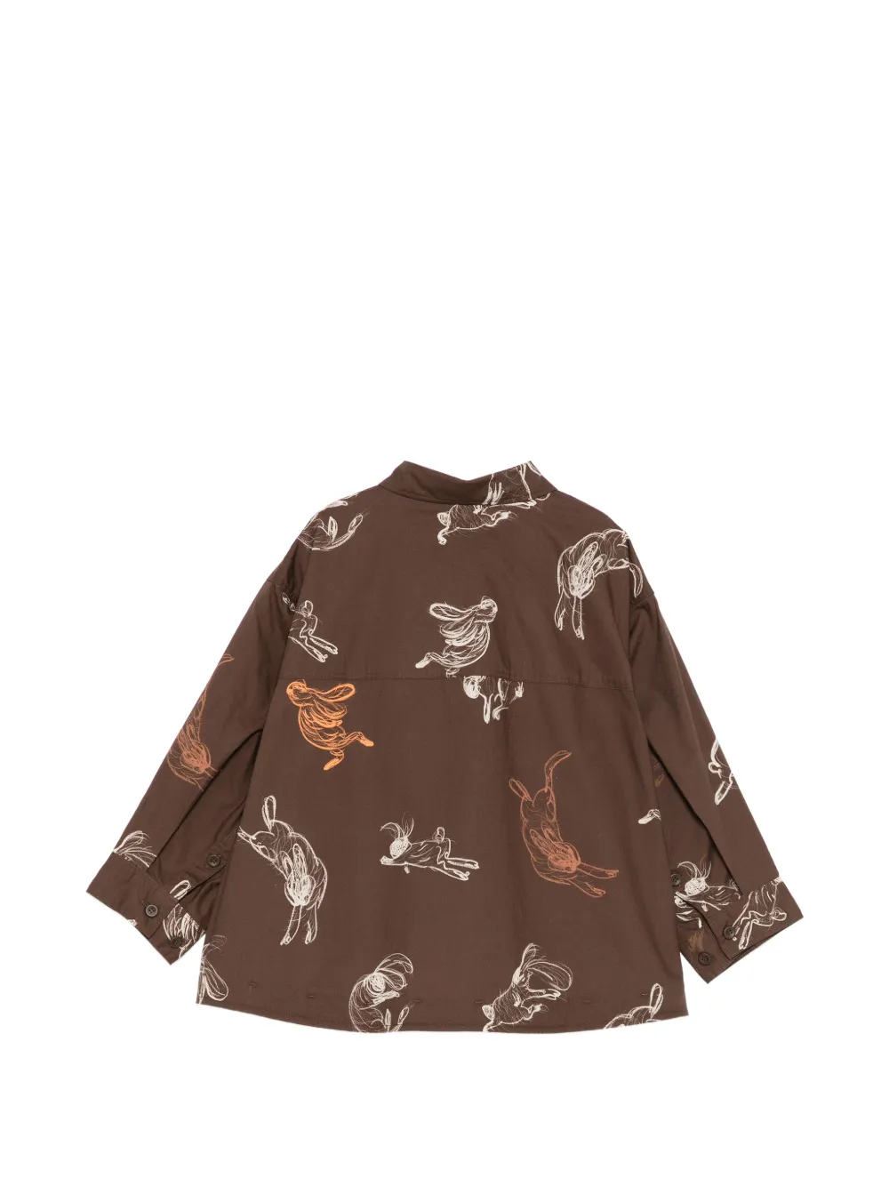  Jnby By Jnby Oversized Rabbit Blouse - Brown 