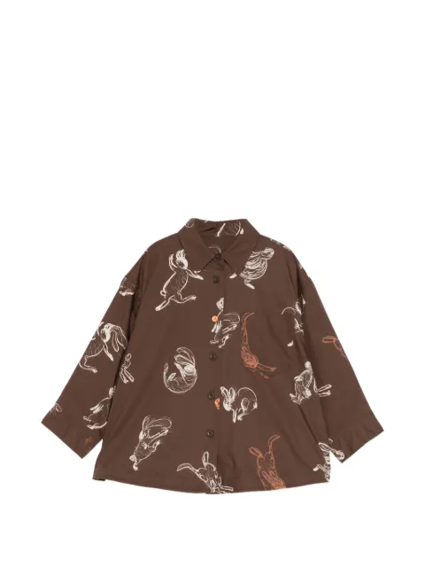 jnby by JNBY blusa oversize con motivo de conejo