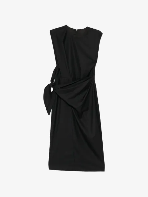 LESS Drapiertes Kleid mit Bindegürtel