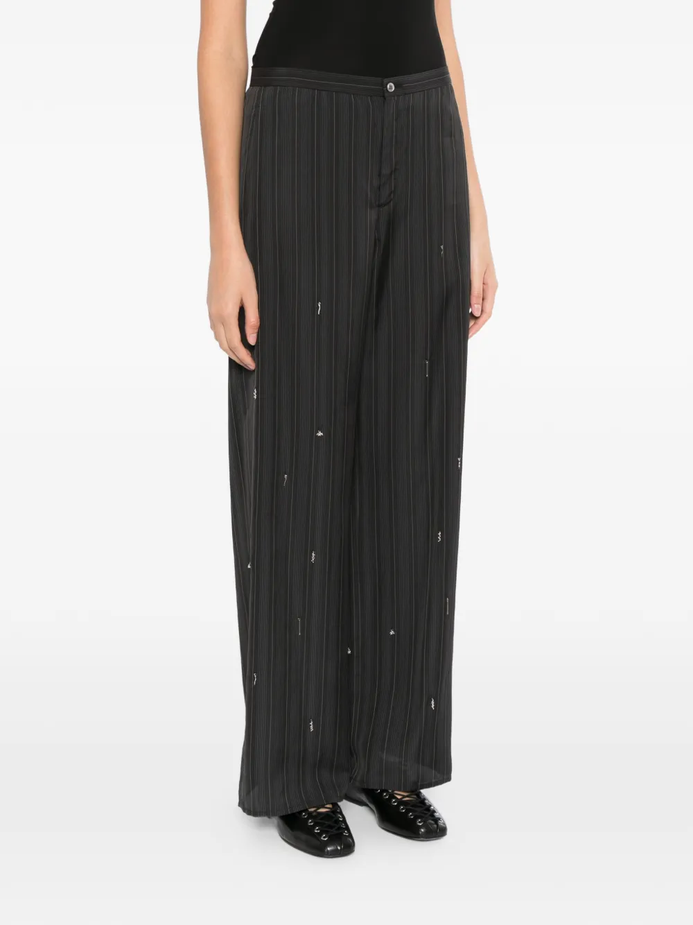  Jnby Beaded Tapered Trousers - Grey 