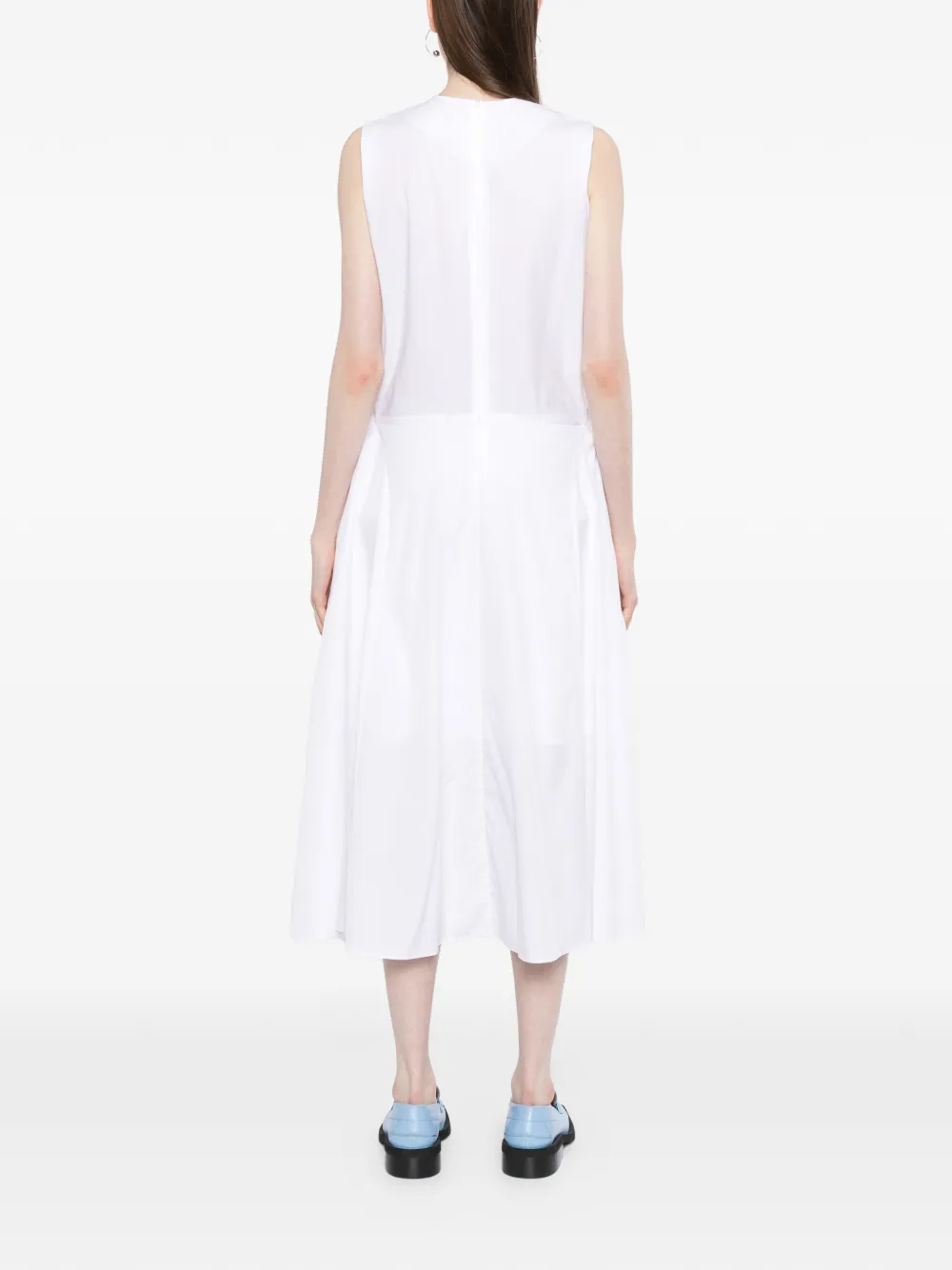 JNBY Mouwloze jurk met geknoopt detail Wit