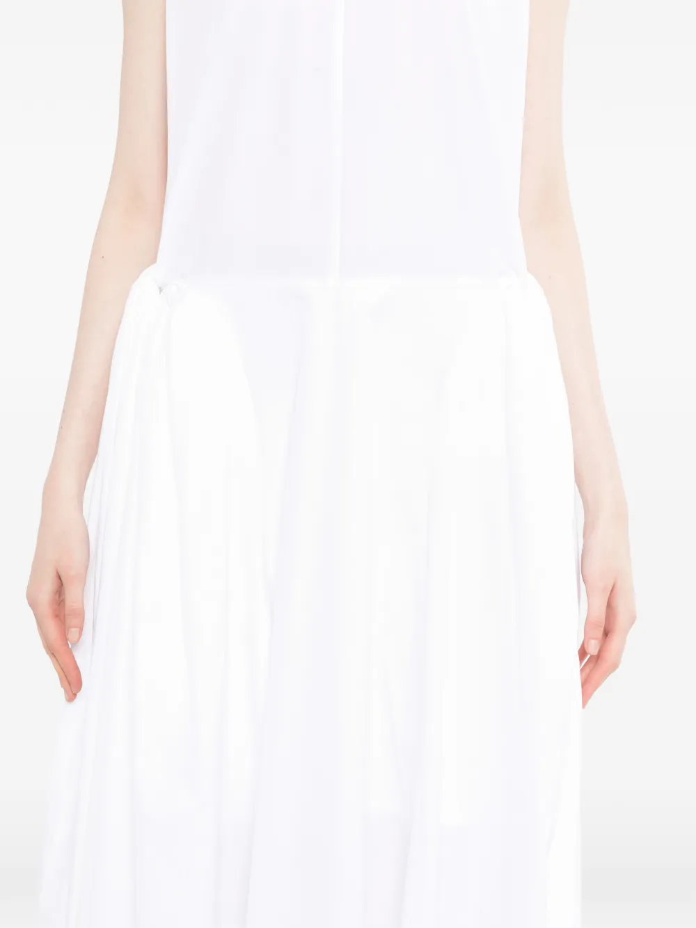 JNBY Mouwloze jurk met geknoopt detail Wit