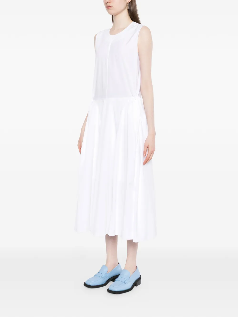 JNBY Mouwloze jurk met geknoopt detail Wit