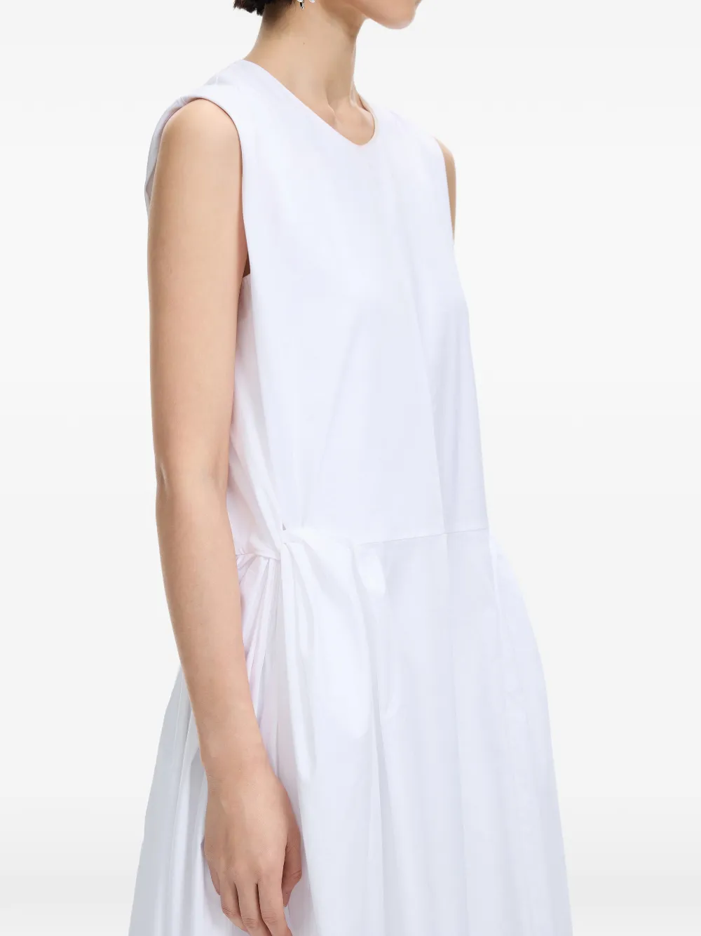 JNBY Mouwloze jurk met geknoopt detail Wit
