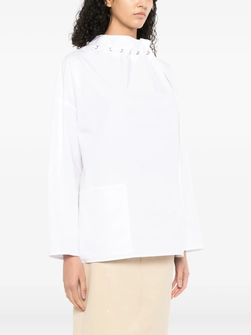 Less Camicia Con Coulisse - Bianco 