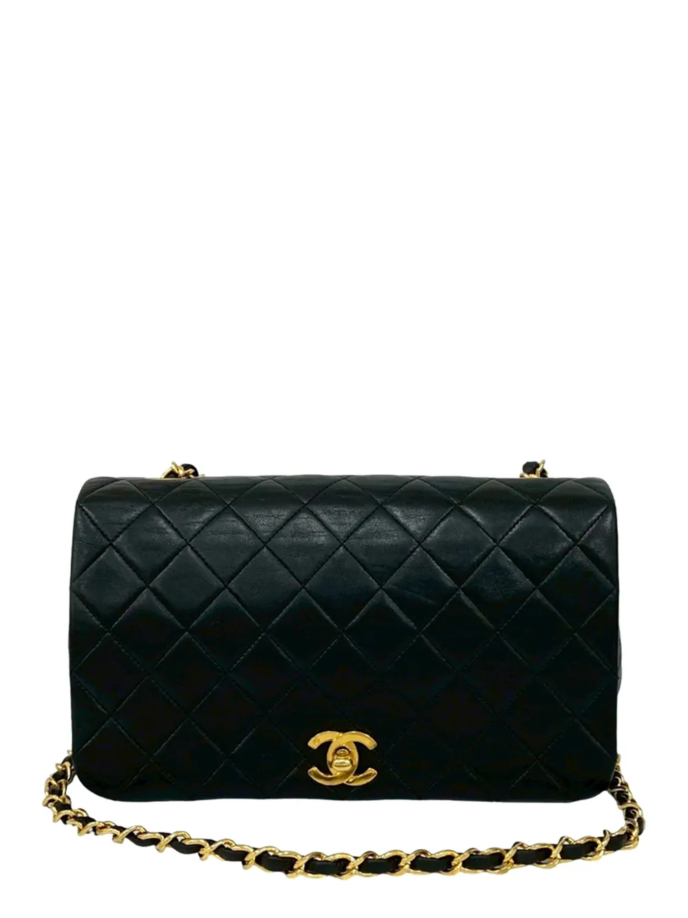 CHANEL Pre-Owned 1989-1991 Medium Quilted Lambskin Full Flap crossbody bag - Nero