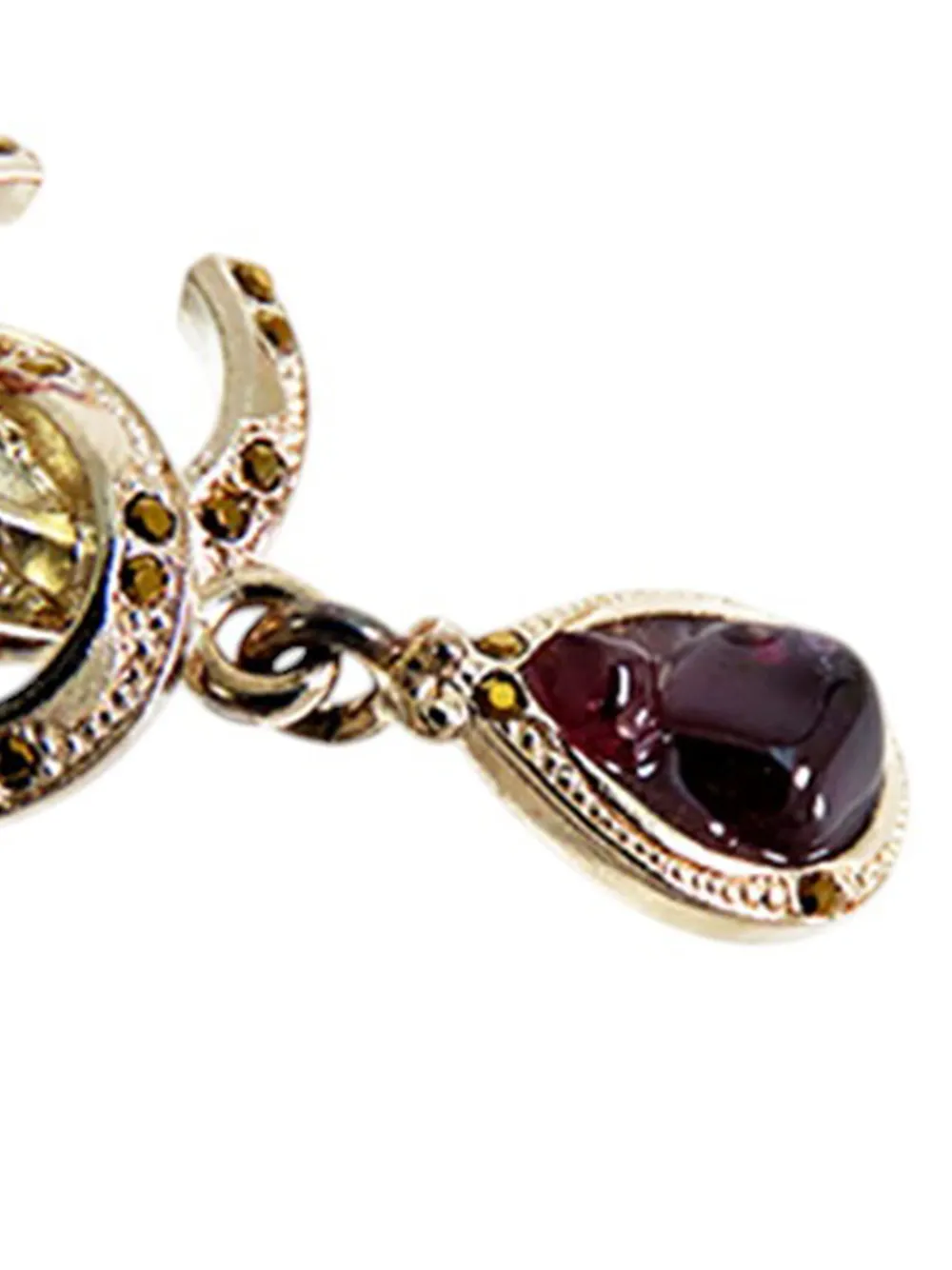 2012 Gold Plated Cc Rhinestone Tear Drop Swing Lever Back Earrings Costume Earrings