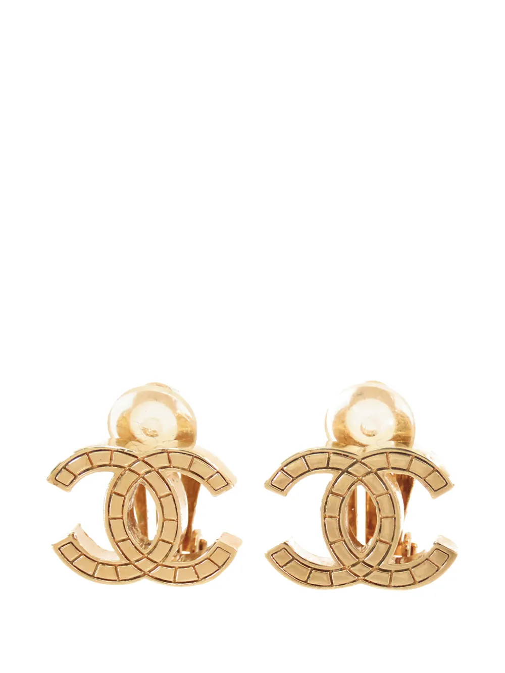 CHANEL Pre-Owned 2003 Gold Plated CC Clip on Earrings costume earrings - Oro