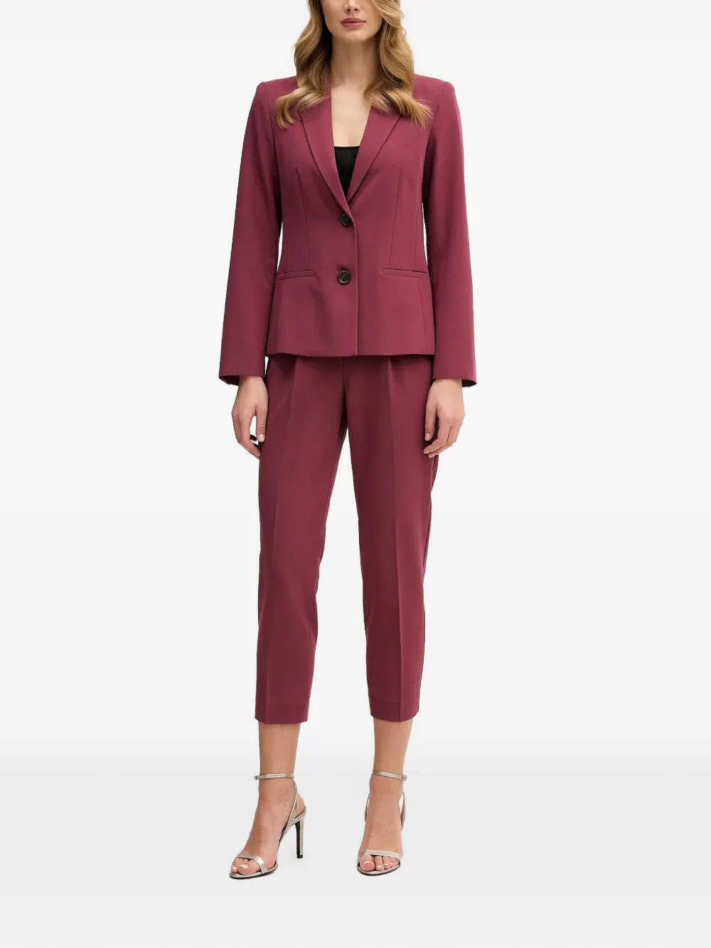  Sisley Notched-lapels Blazer - Red 