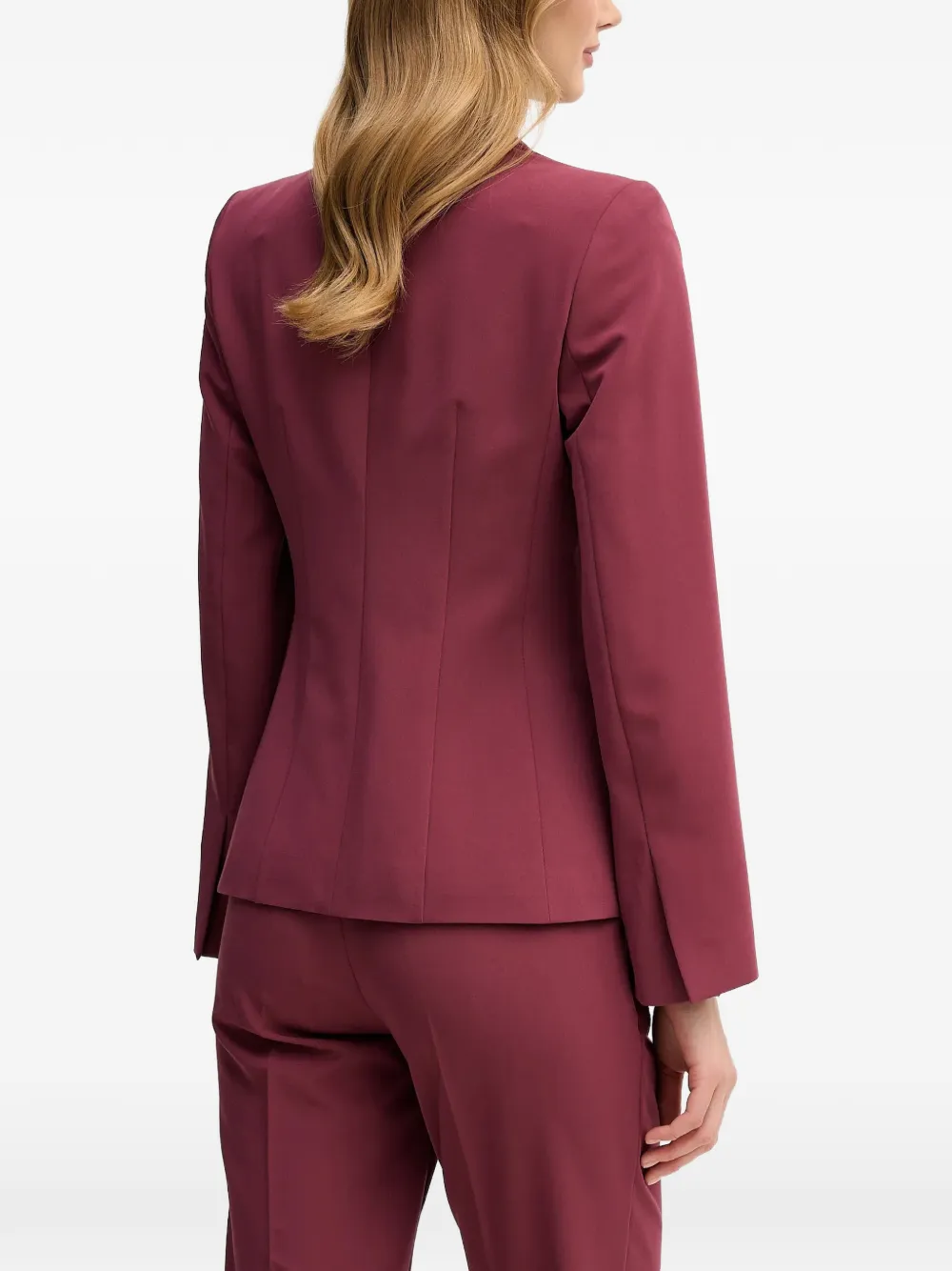  Sisley Notched-lapels Blazer - Red 