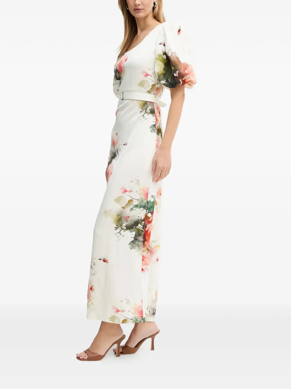 Silvian Heach Midi-jurk met bloemenprint Wit