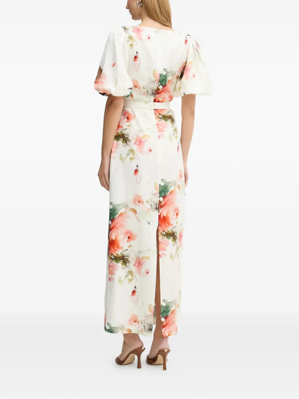 Silvian Heach Midi-jurk met bloemenprint Wit
