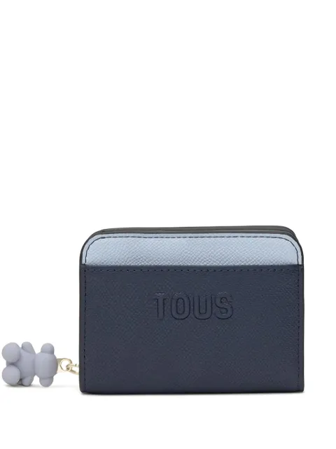 TOUS medium  Doble Audree bear-charm embossed wallet