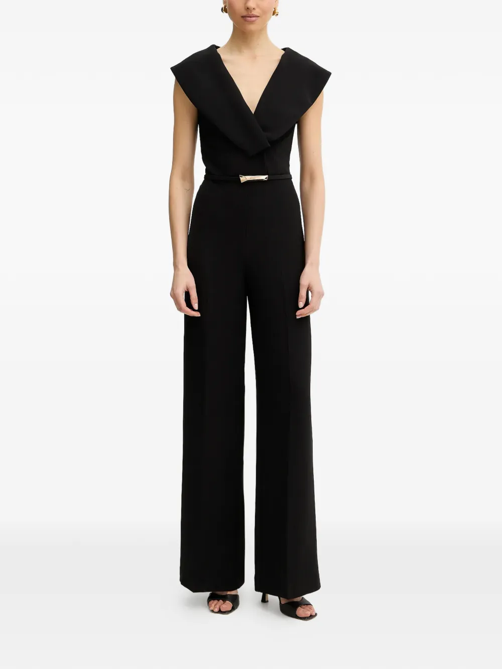 SIMONA CORSELLINI Tuta intera con cintura - Nero