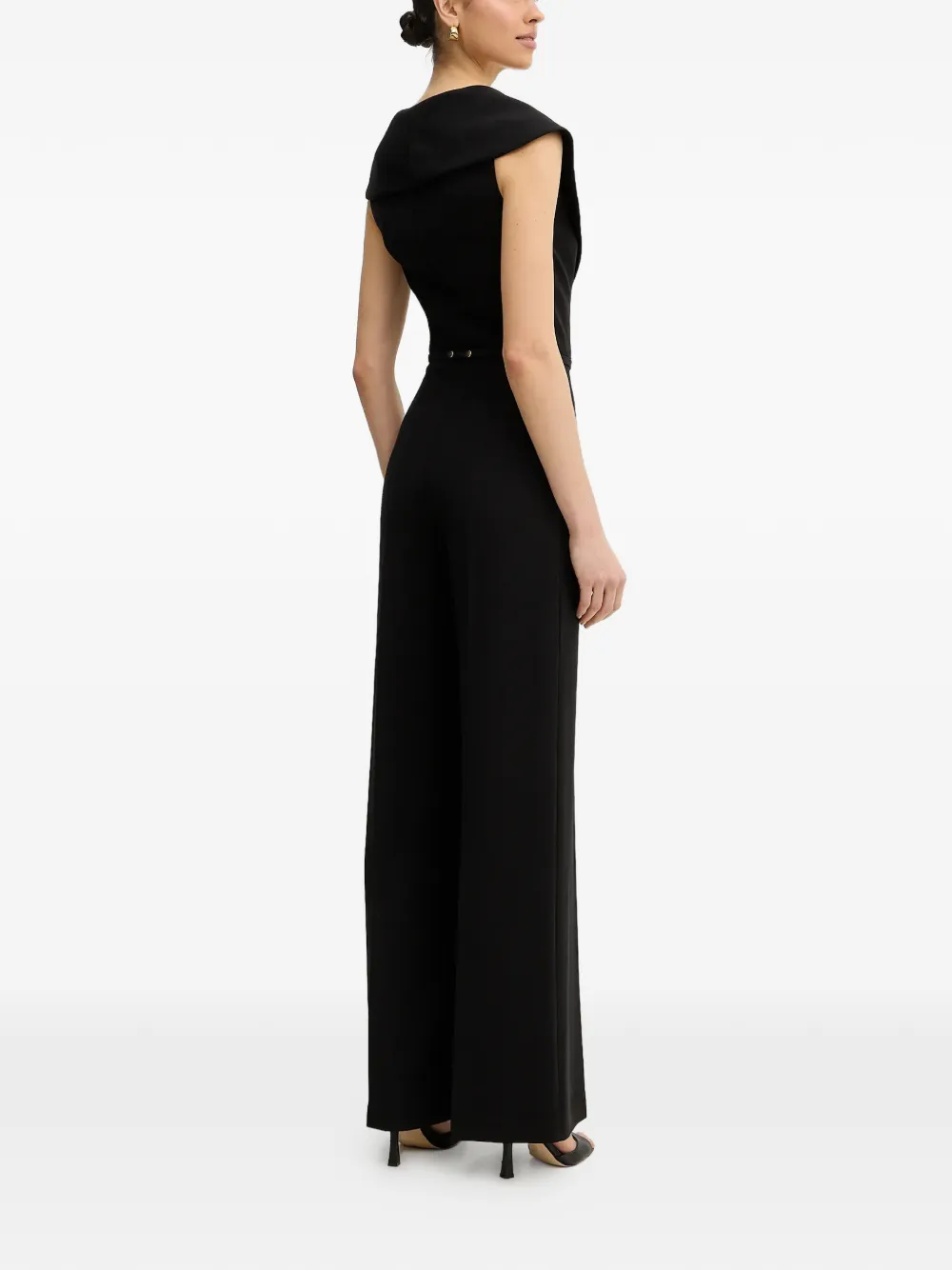  Simona Corsellini V-neck Belted Jumpsuit - Black 