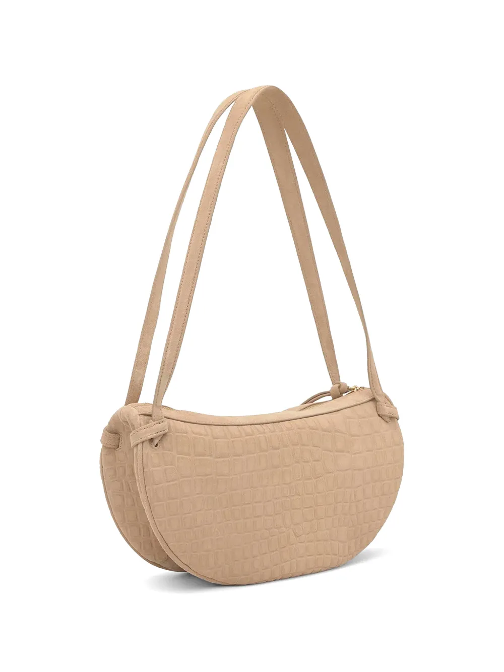 Halfmoon Embossed Shoulder Bag