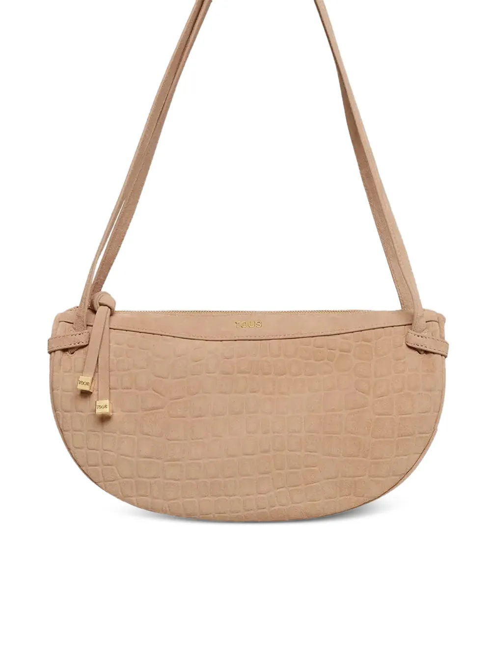Halfmoon Embossed Shoulder Bag