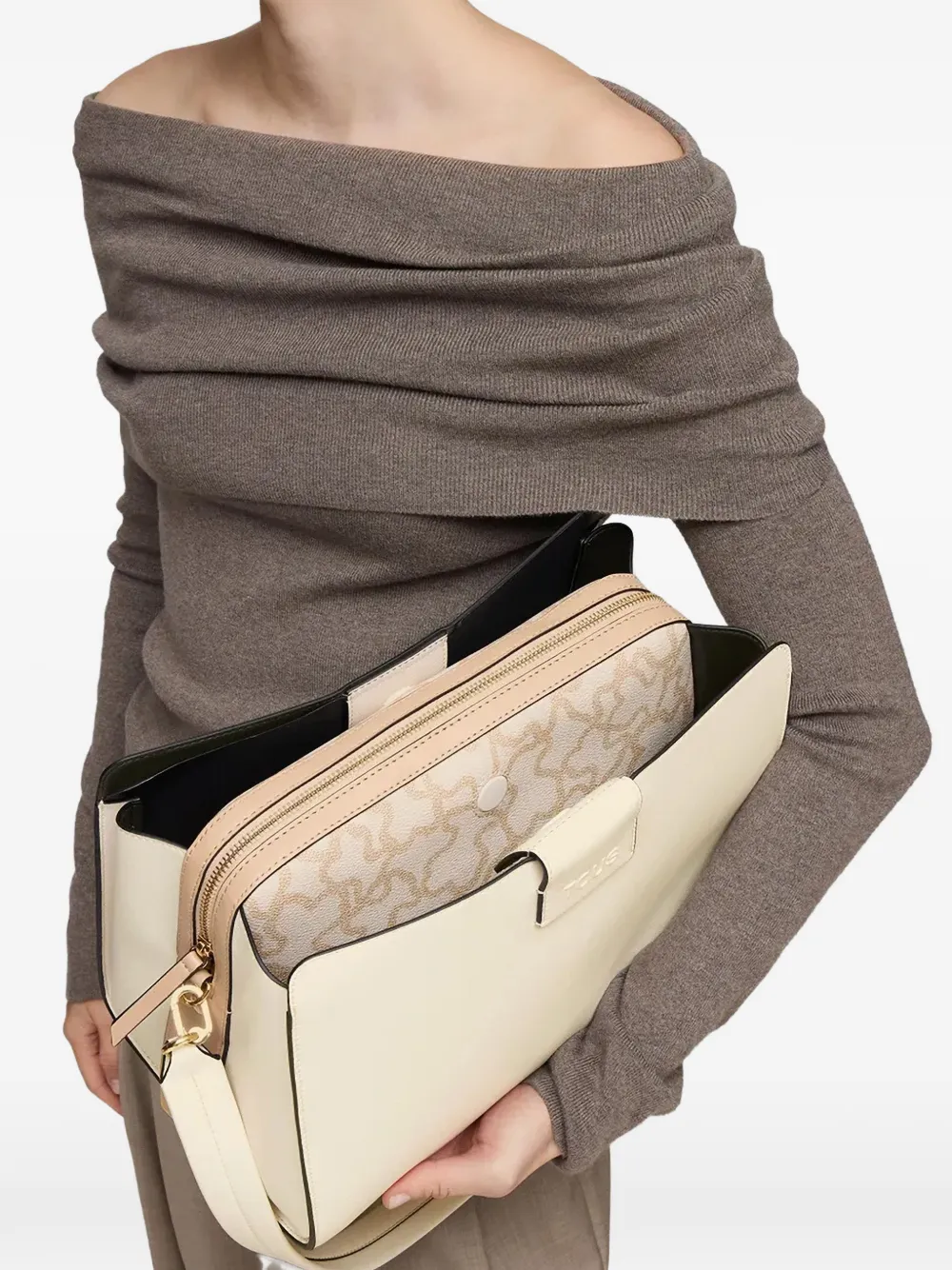  Tous Logo-embossed Shoulder Bag - Neutrals 