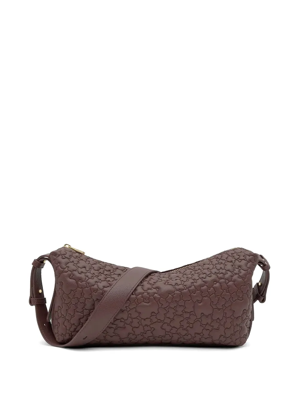 TOUS Puffy Bear embossed crossbody bag - Marrone