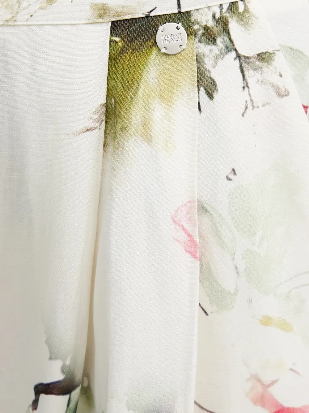 Silvian Heach Palazzo broek met bloemen Wit