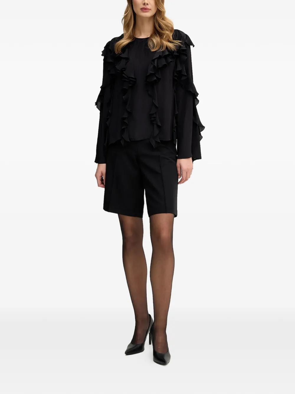  Sisley Ruffled Blouse - Black 