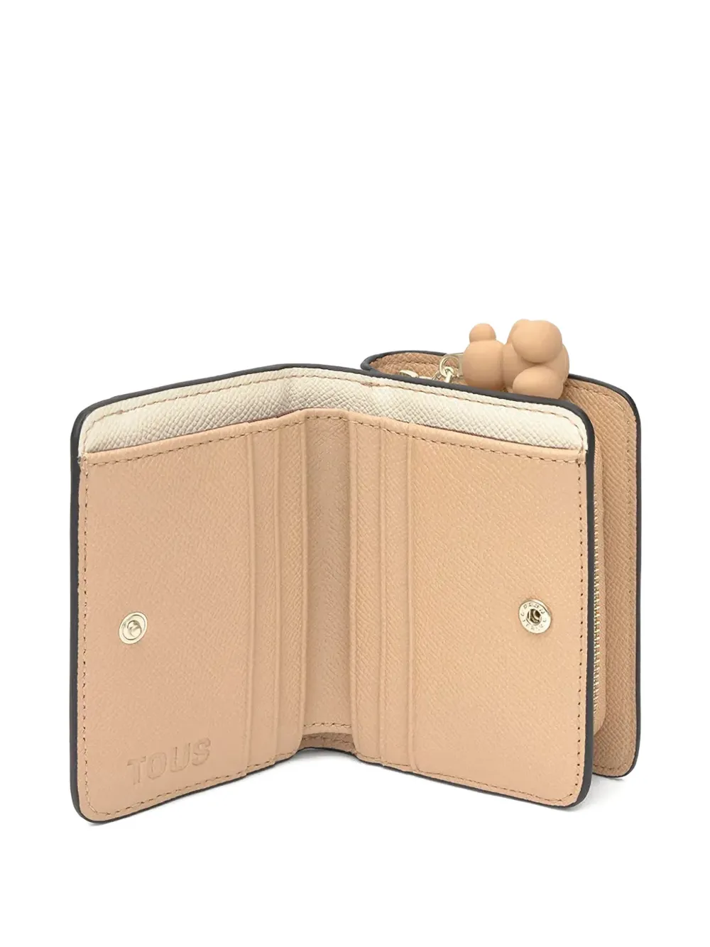  Tous Medium Doble Audree Bear-charm Zip Wallet - Neutrals 