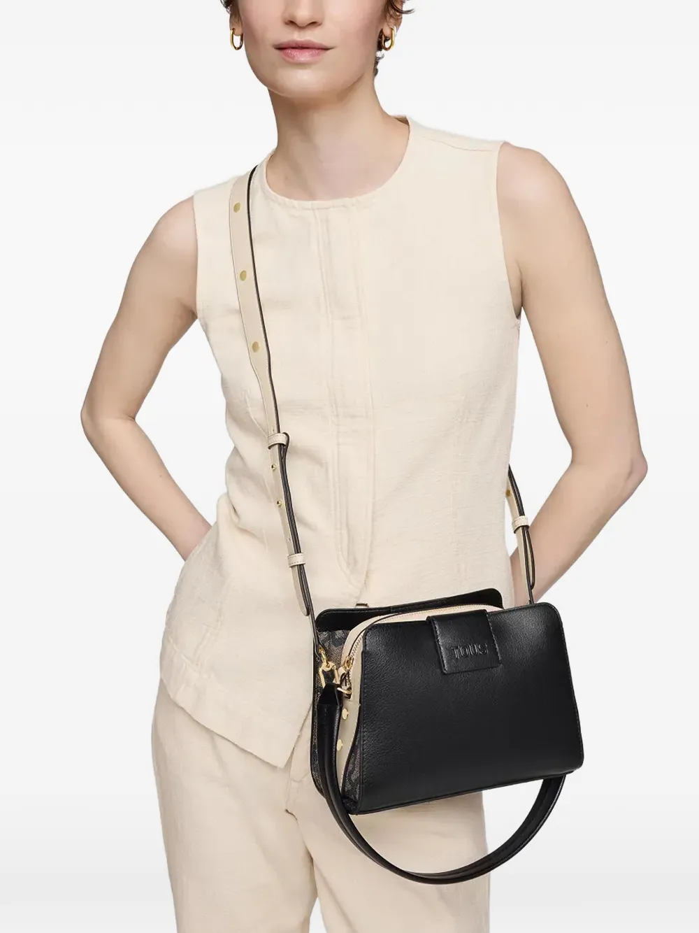  Tous Logo-embossed Shoulder Bag - Black 