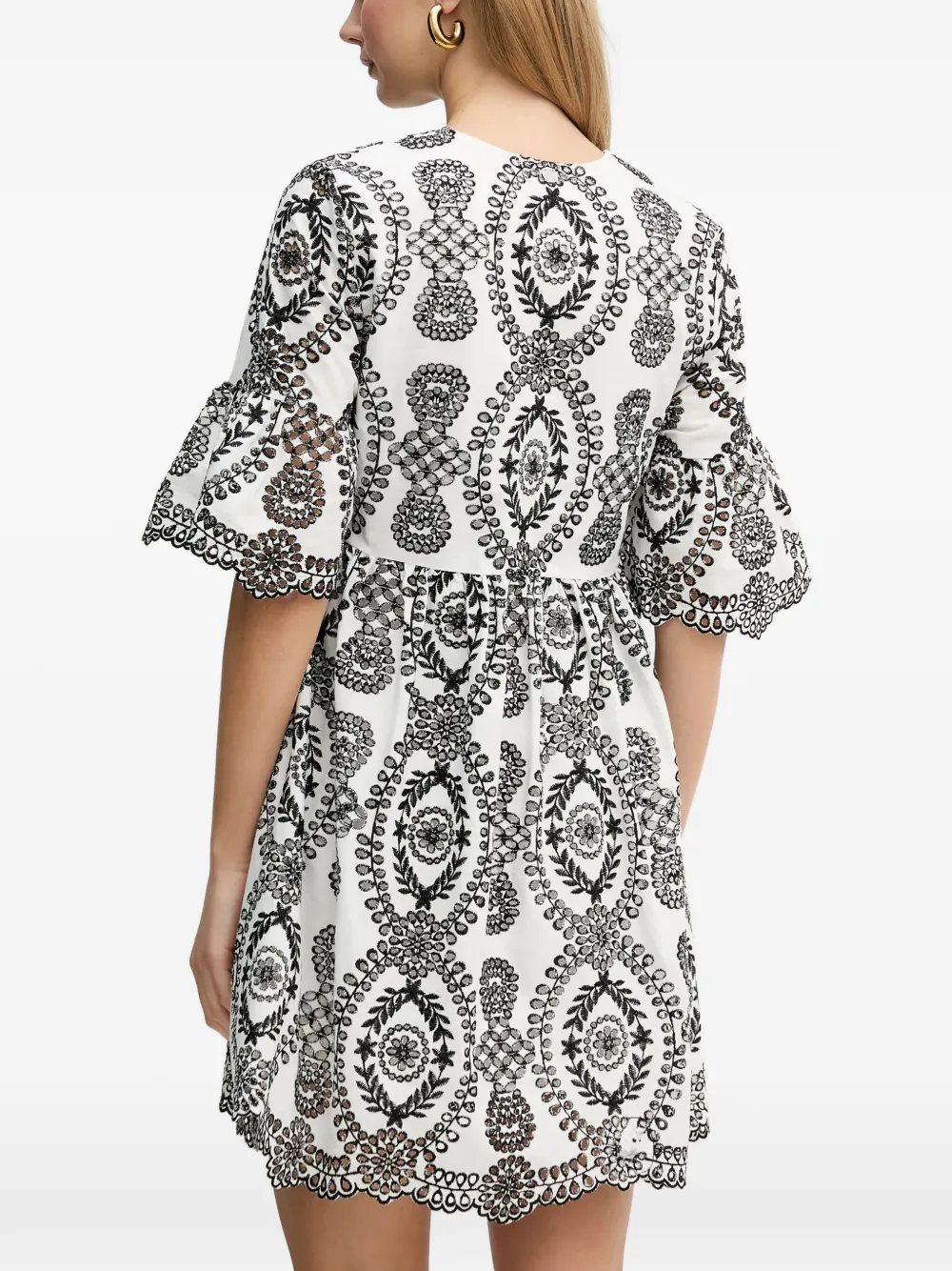  Silvian Heach Geometric-pattern Mini Dress - White 