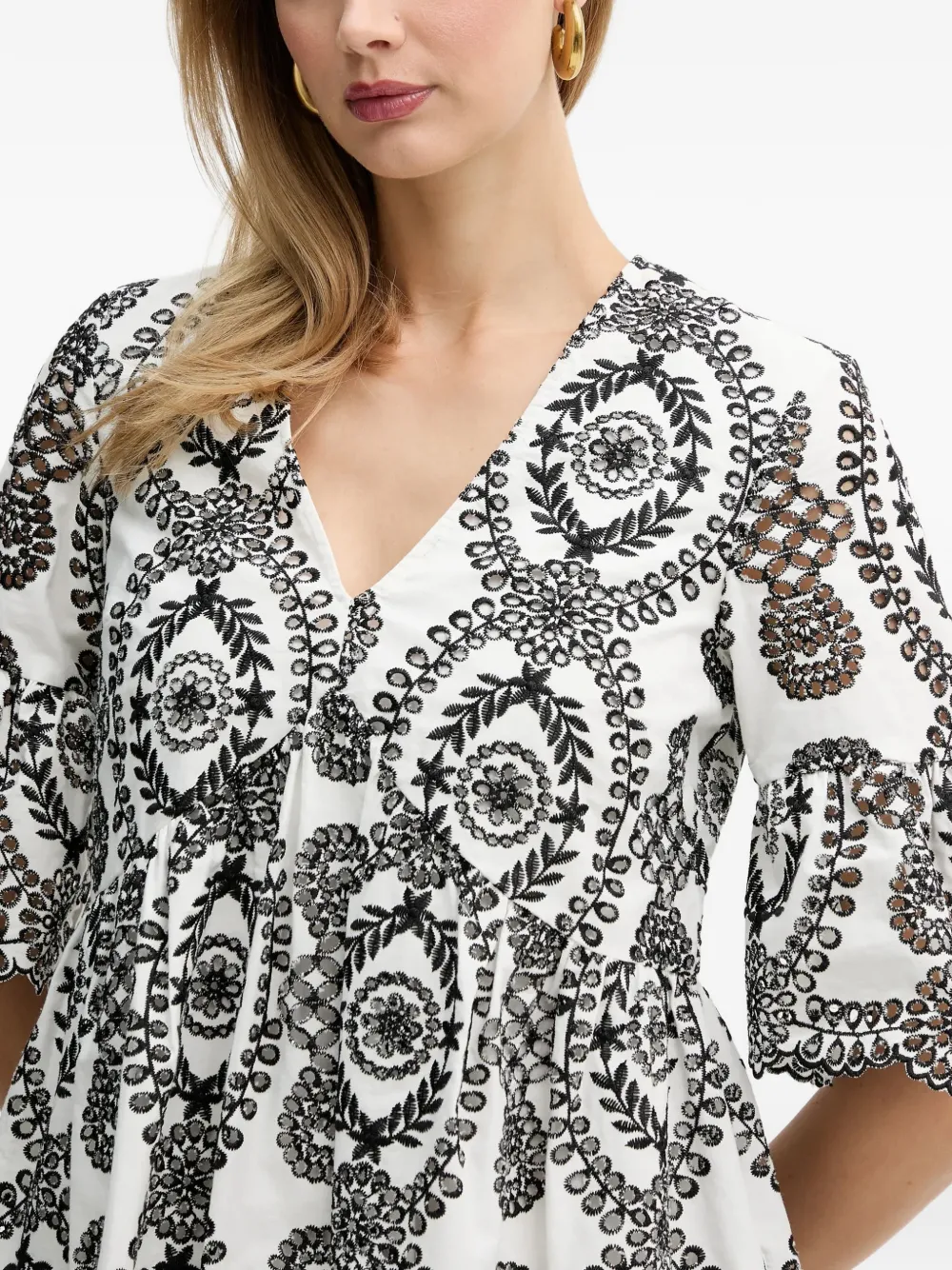 Silvian Heach Mini-jurk met geometrisch patroon Wit