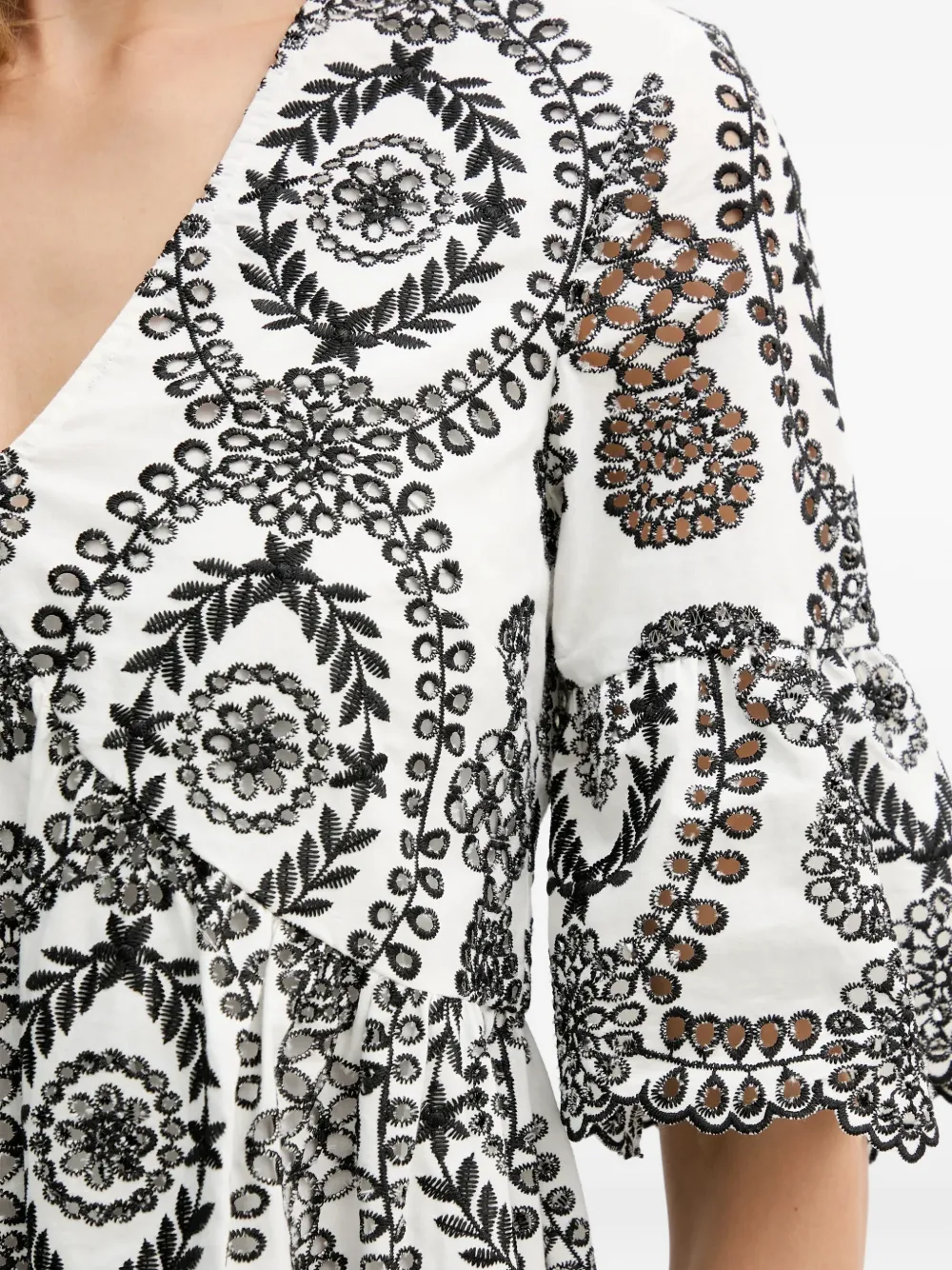 Silvian Heach Mini-jurk met geometrisch patroon Wit