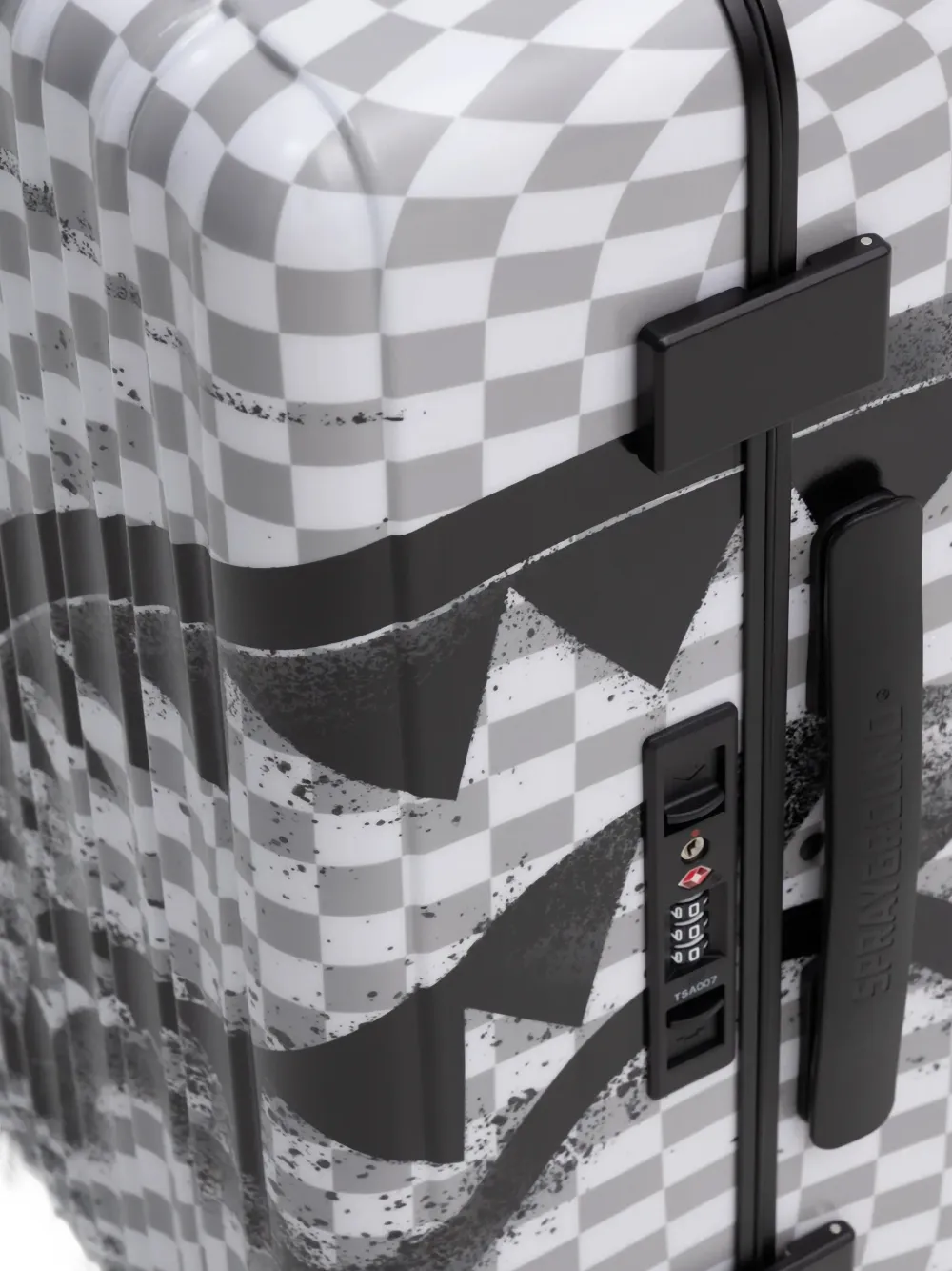 Storm Fade Checkerboard Shark Luggage