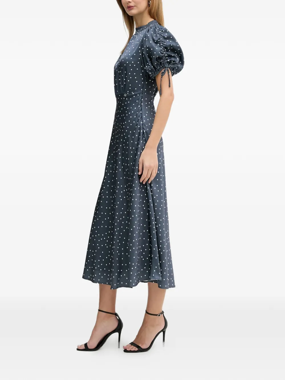  Silvian Heach Polka-dot Midi Dress - Blue 