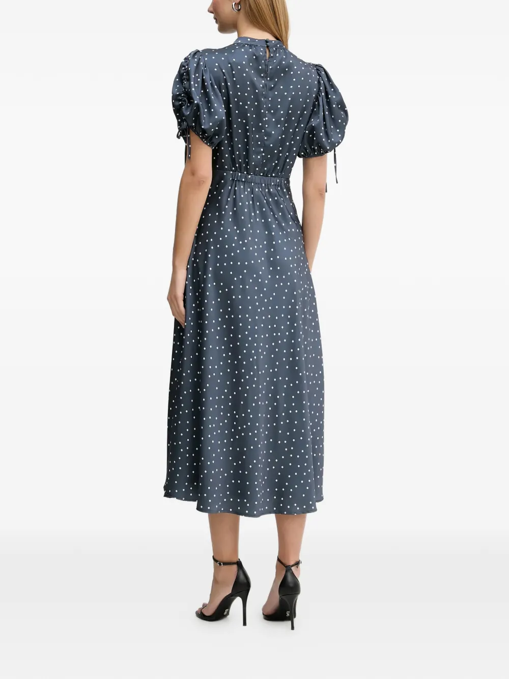  Silvian Heach Polka-dot Midi Dress - Blue 