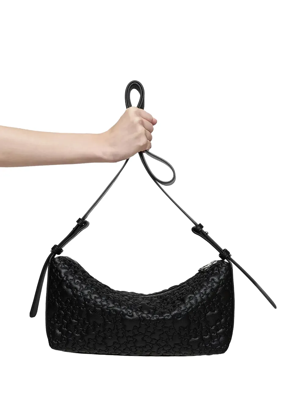 Bear-Embossed Cross Body Bag