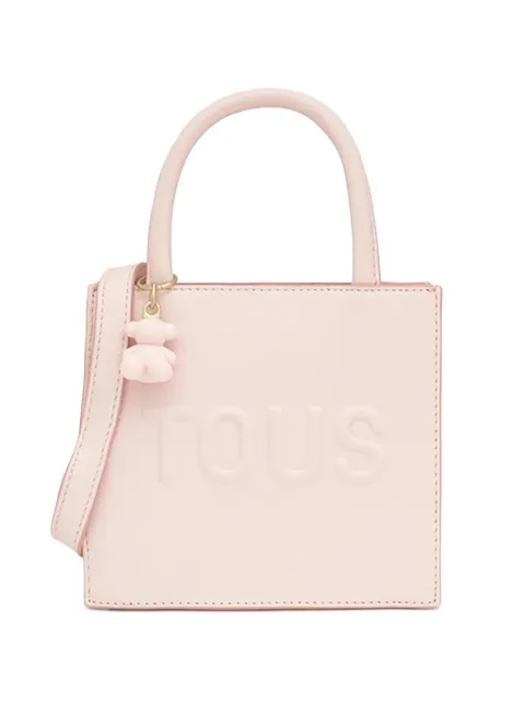 TOUS mini Brenda embossed charm tote bag