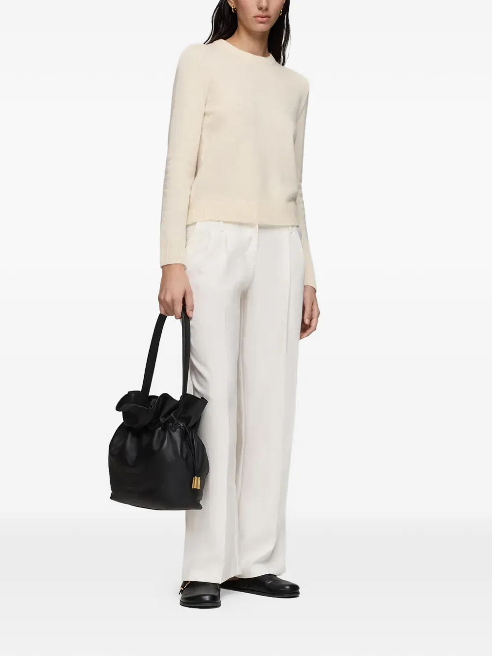  Tous Drawstring Bucket Bag - Black 