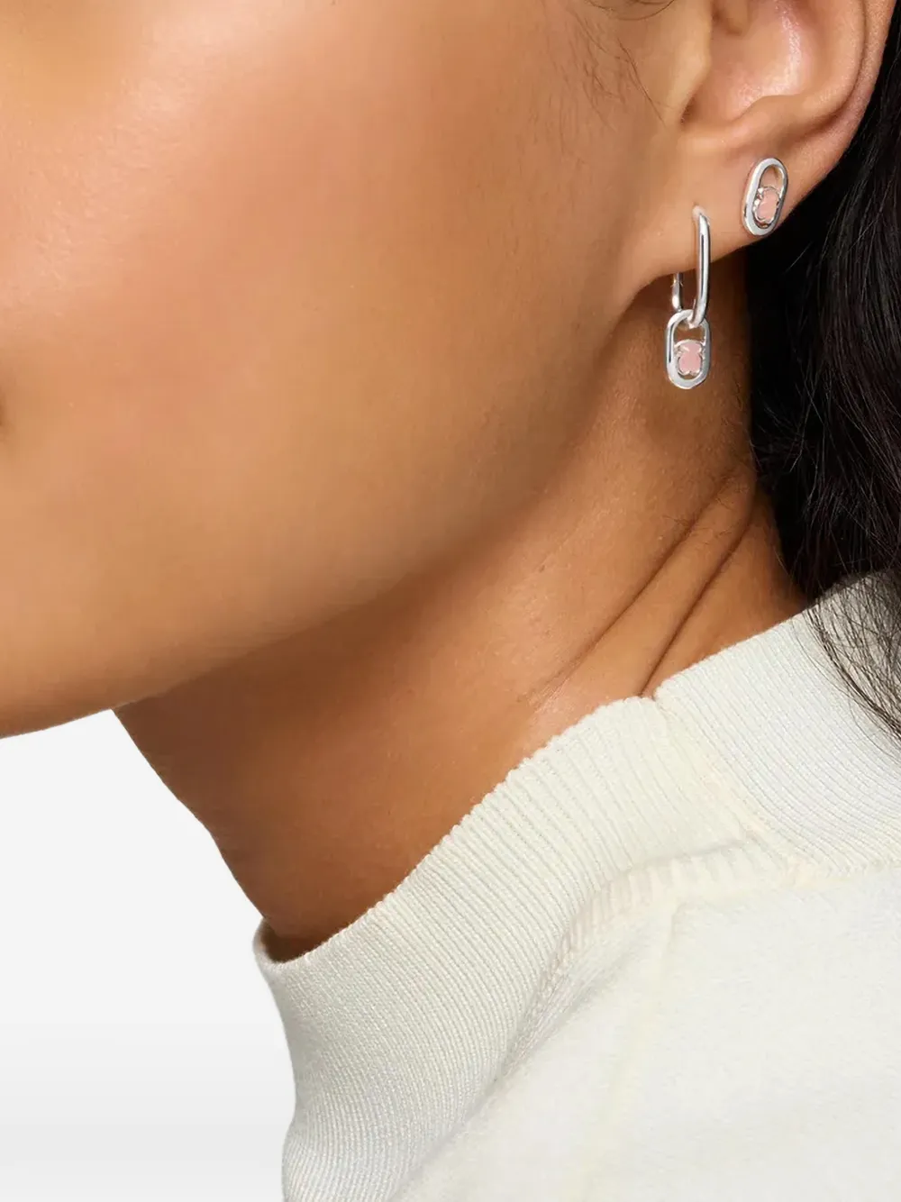  Tous Cutout Motif Earrings - Silver 