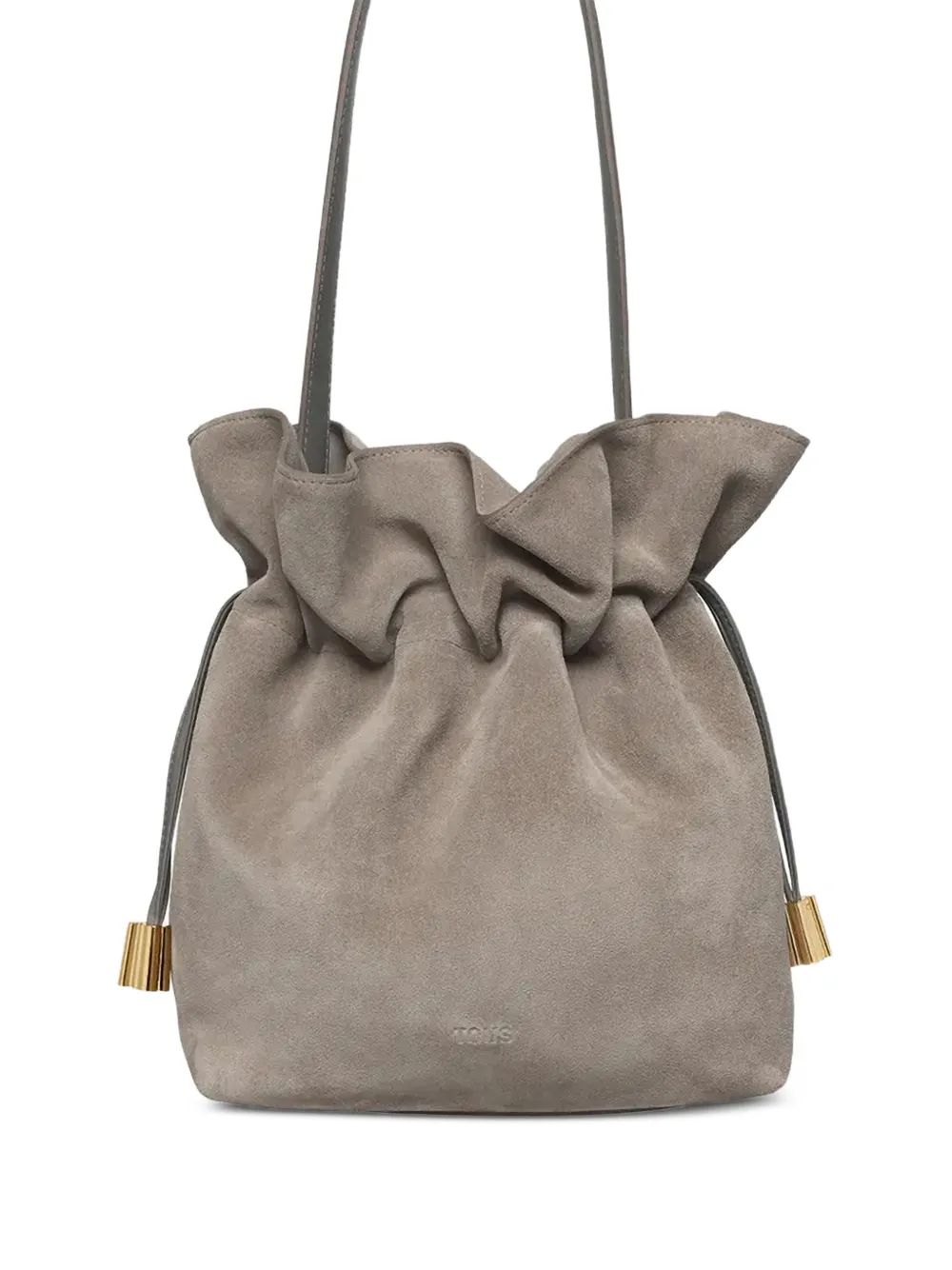  Tous Suede Bucket Bag - Grey 