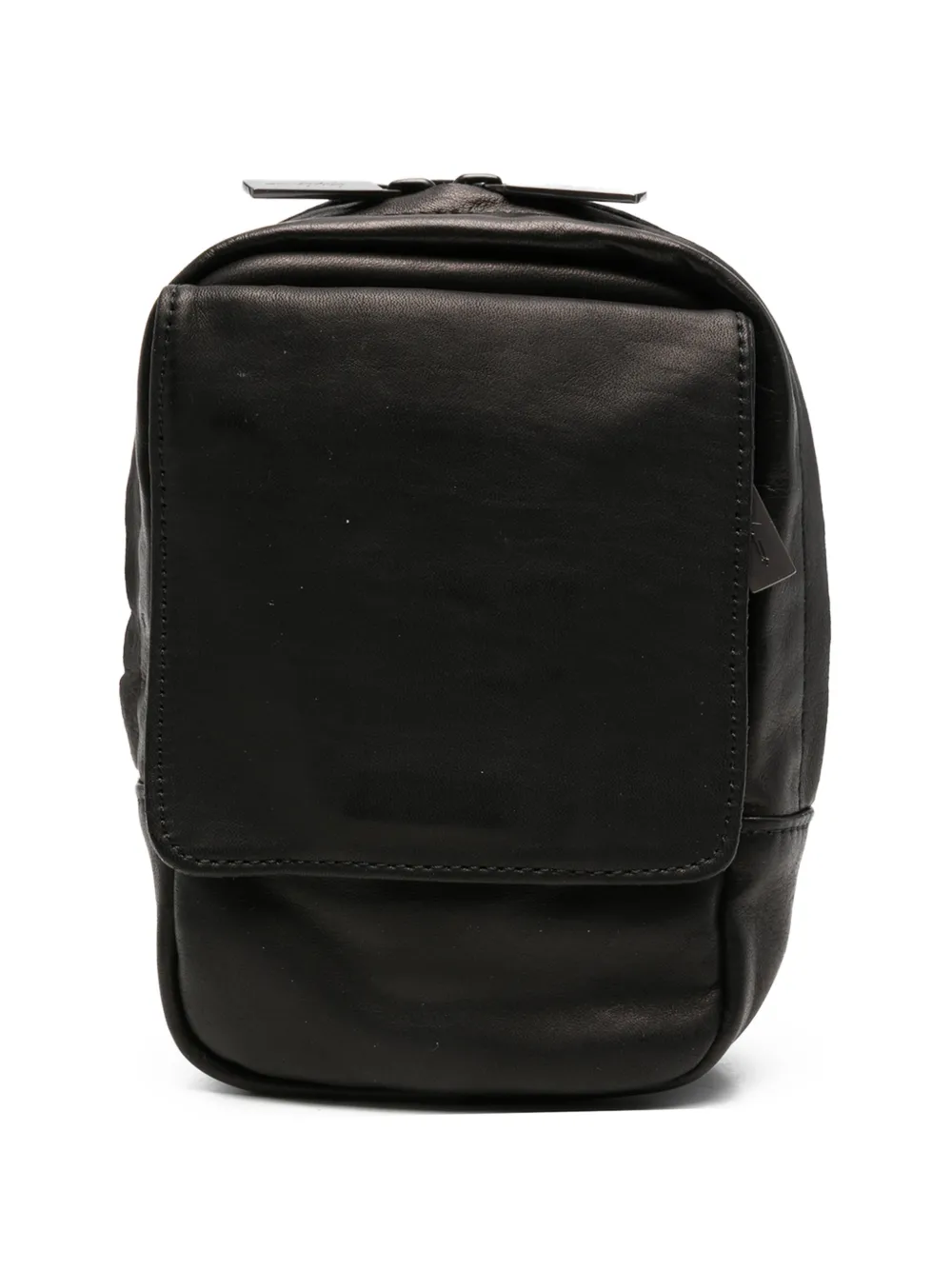 Yohji Yamamoto Scratch leather messenger bag - Nero