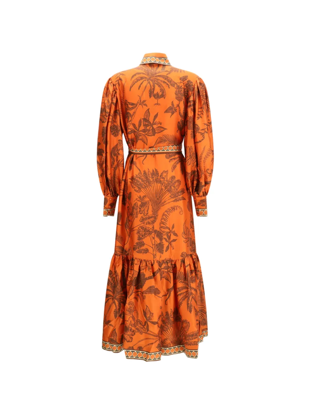 ALEMAIS Midi-jurk met ceintuur Oranje