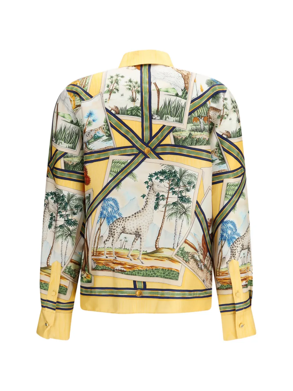 Gucci Bicolor Silk Pattern Shirt In Multi