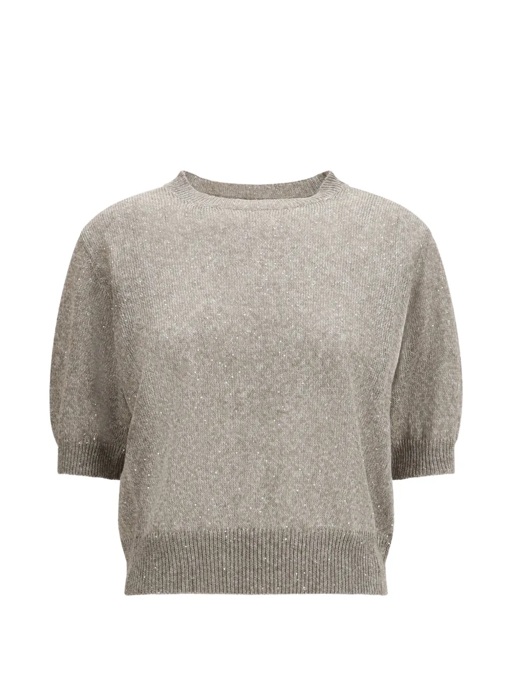 Brunello Cucinelli sequin-embellished T-shirt - Grigio