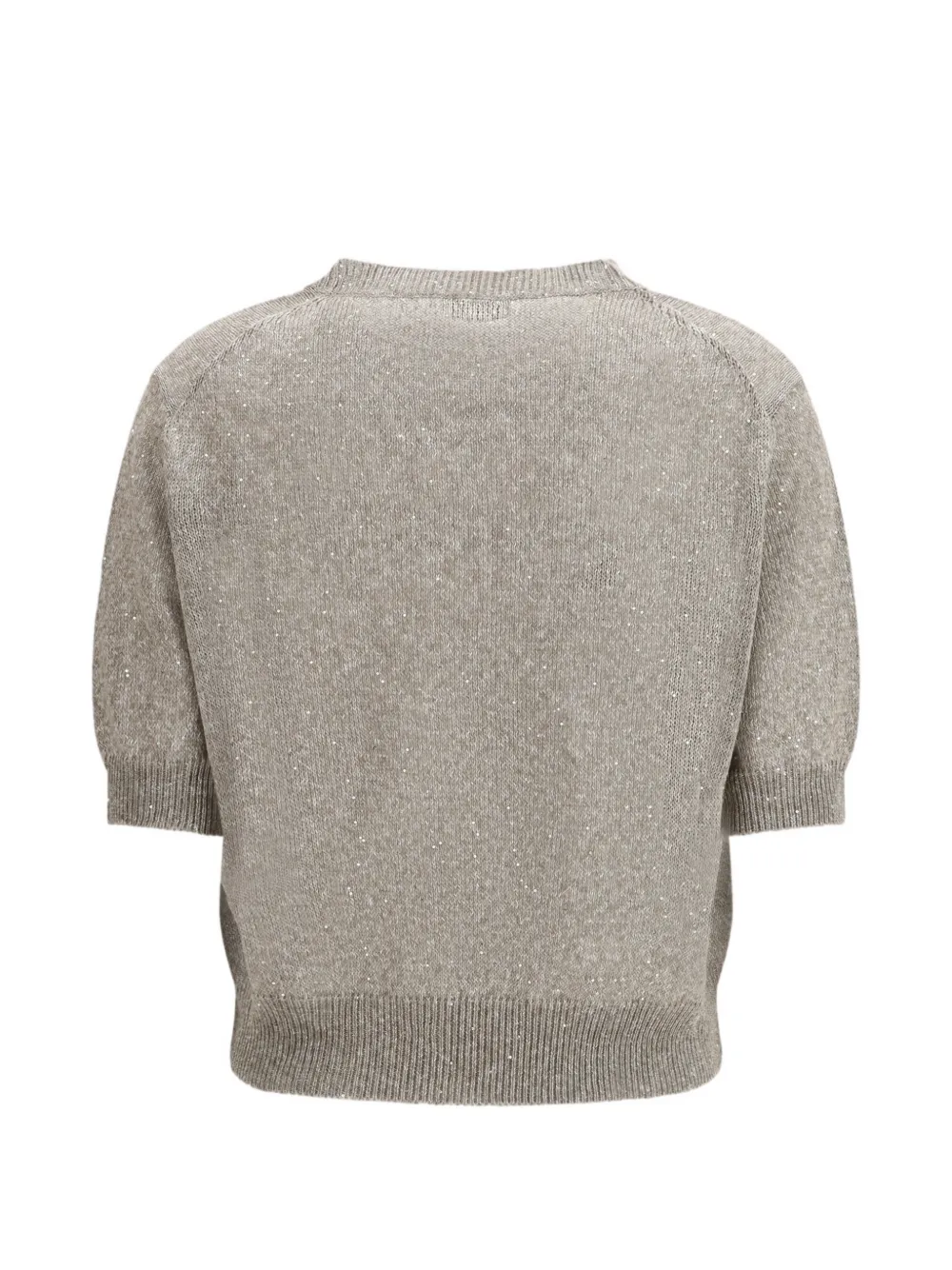  Brunello Cucinelli Sequin-embellished T-shirt - Grey 