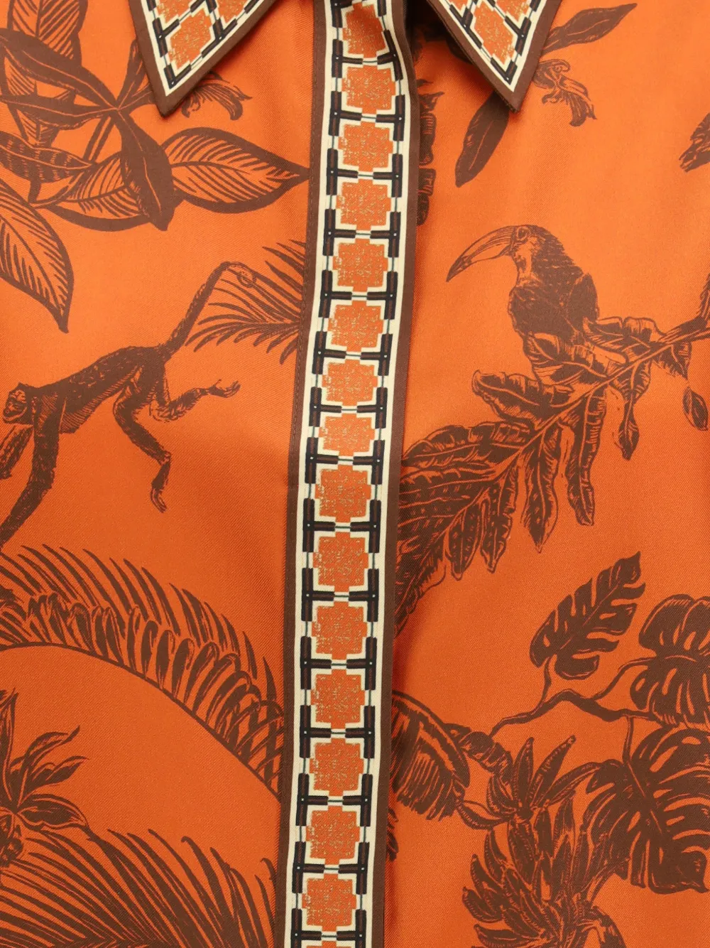 ALEMAIS Shirt met aapprint Oranje