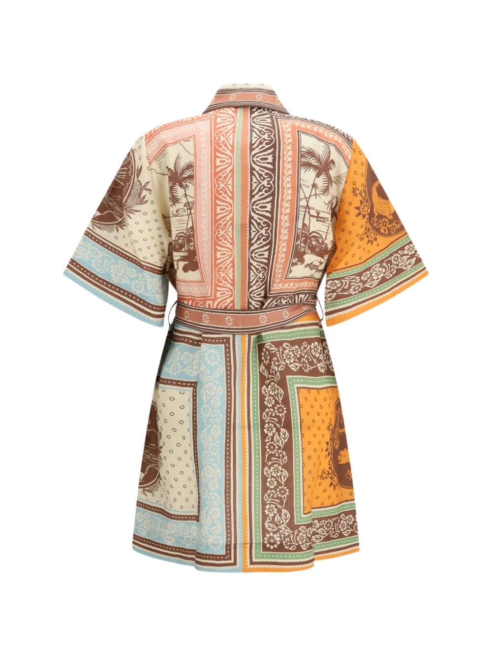  Alemais Belted Mini Dress - Orange 