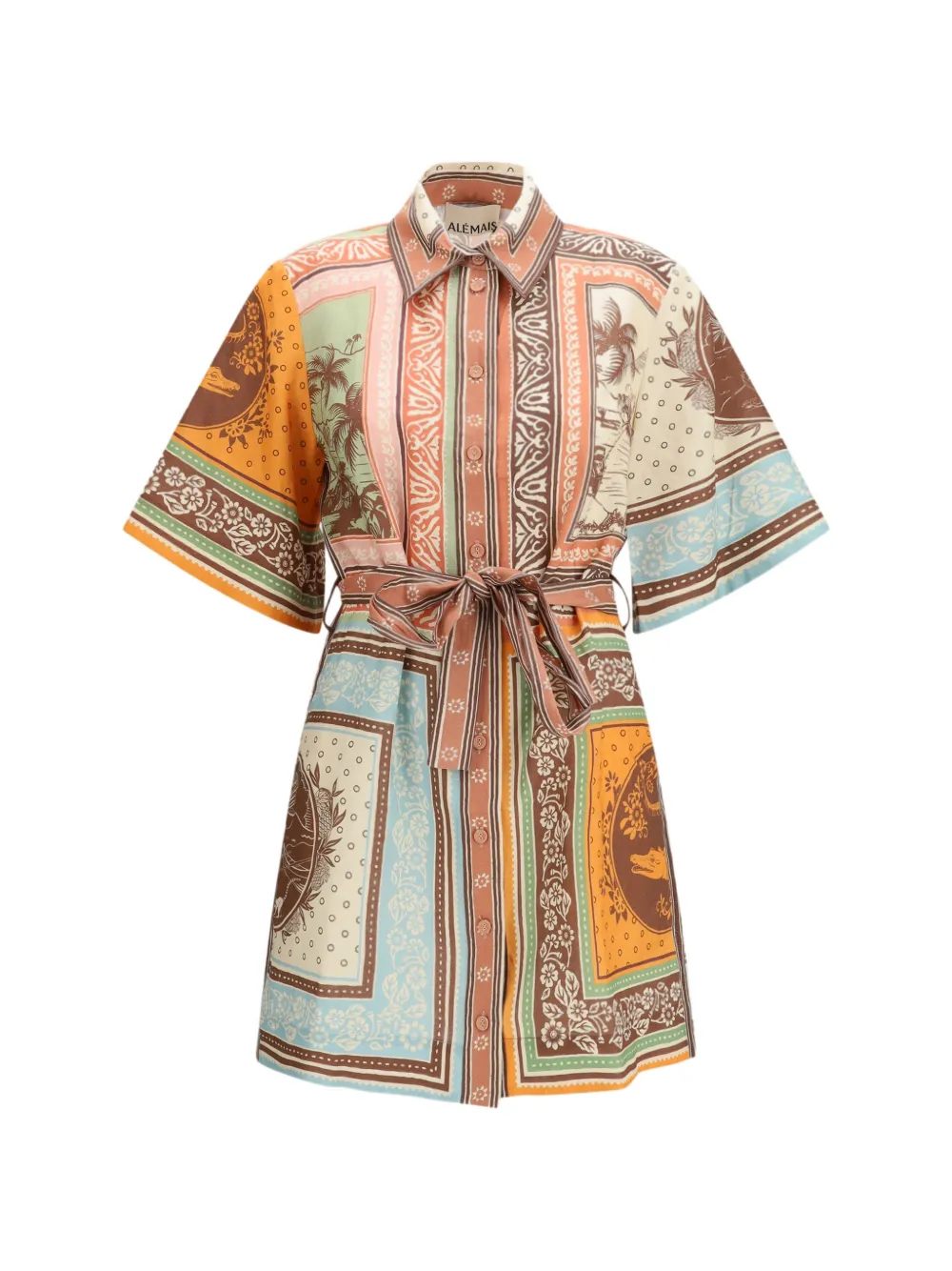 ALEMAIS belted mini dress - Arancione