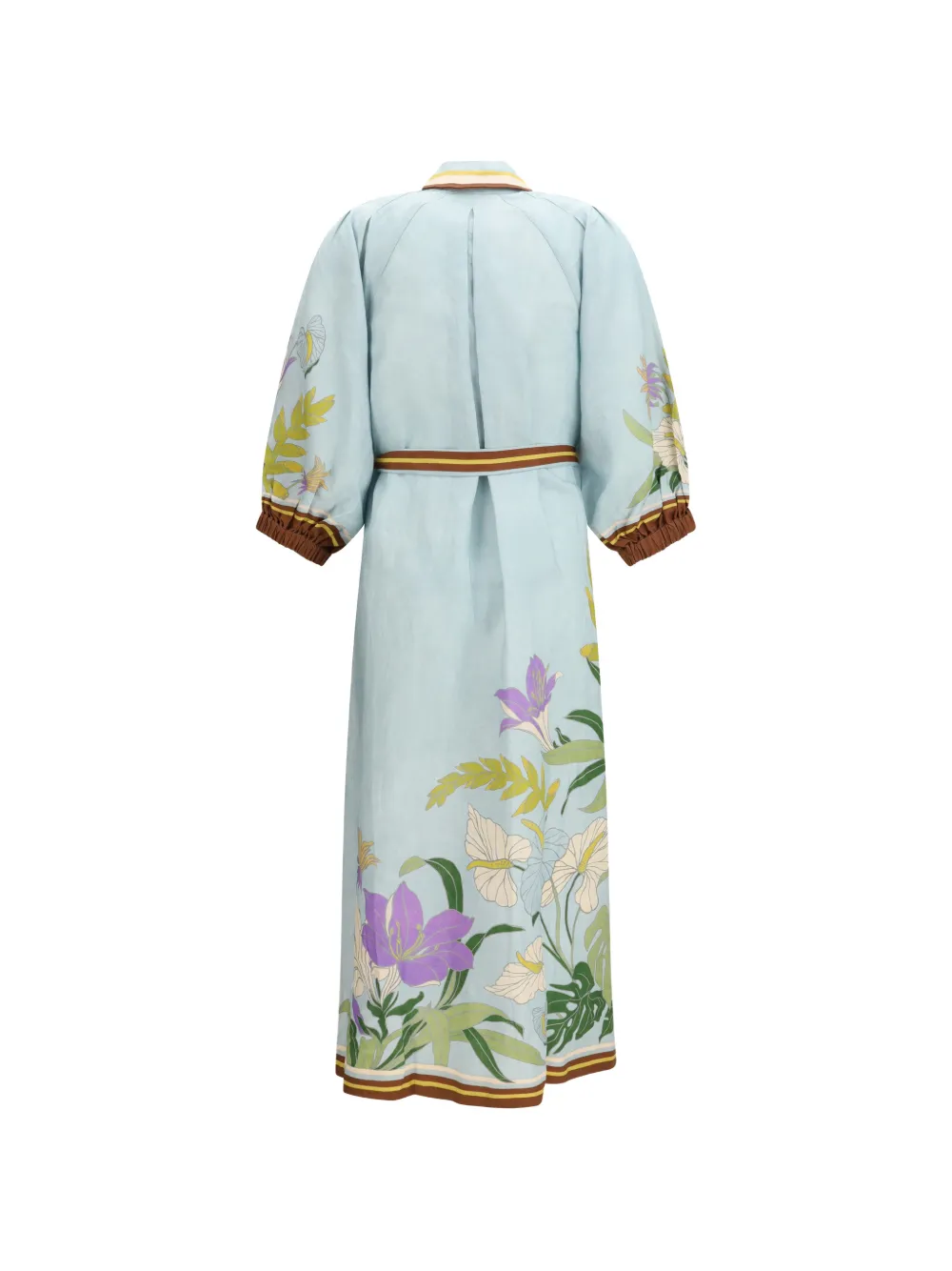 ALEMAIS Midi-jurk met bloemenprint Blauw