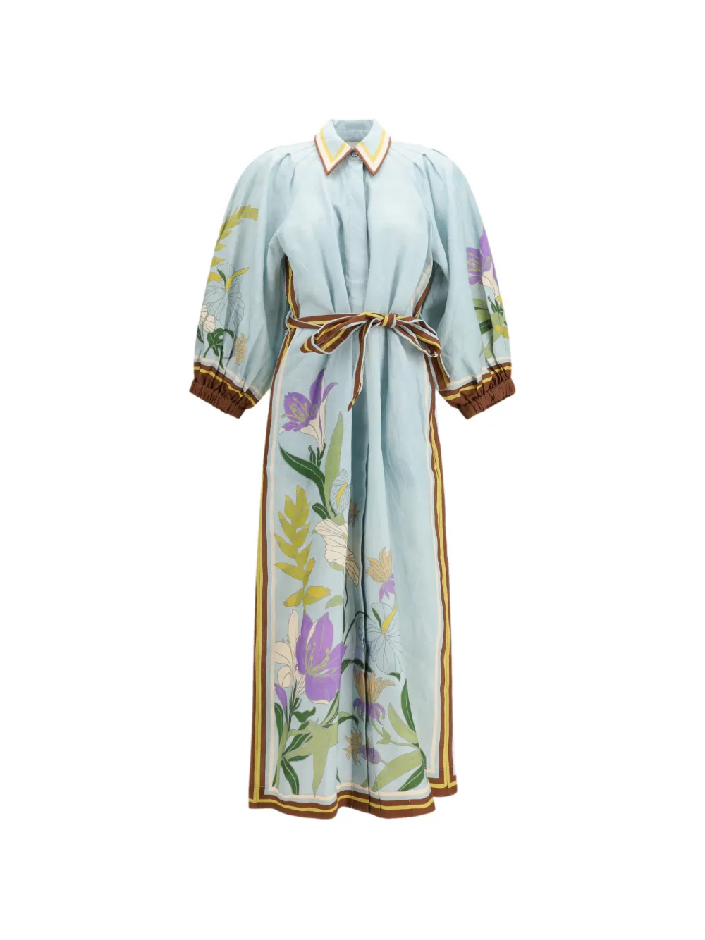 ALEMAIS floral-print midi dress - Blu