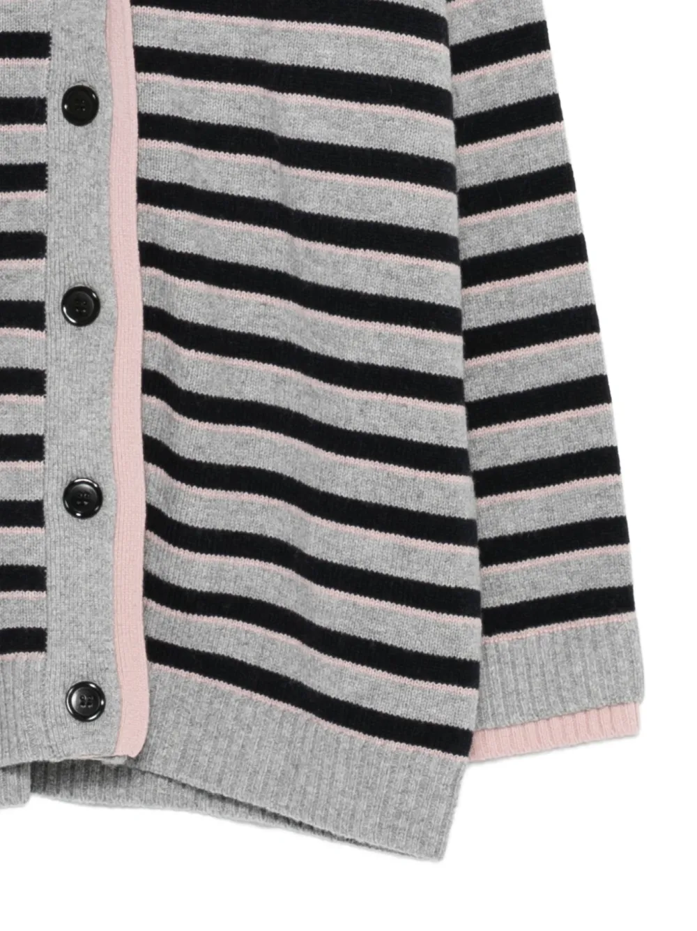  Baum Und Pferdgarten Cissia Striped Button Cardigan - Grey 